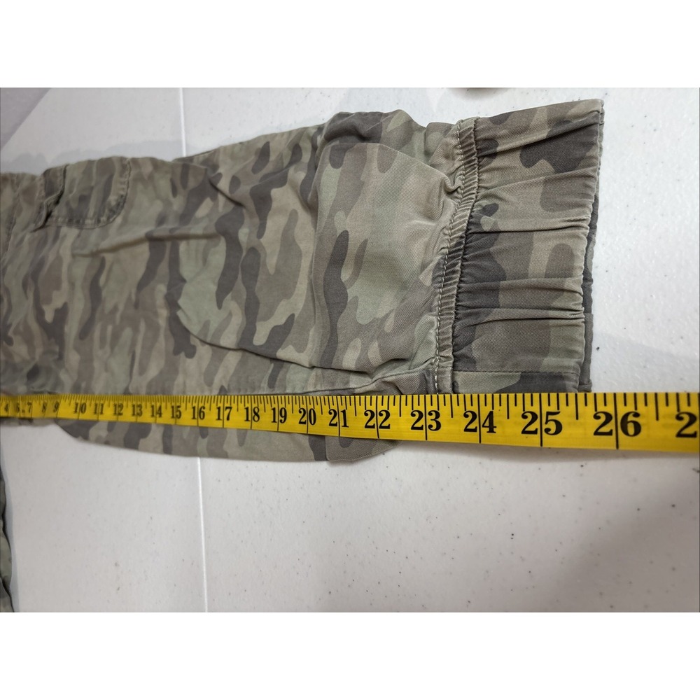 American‎ Eagle Women's Medium Green Camo Cargo Pant Drawstring Waist Jogger - Picture 15 of 16